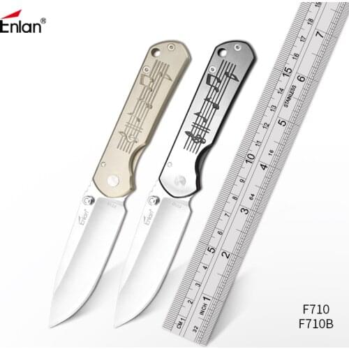 ENLAN Music symbol Pocket Knife CR Folding knife Foldable Paring Peeling Pocket Knives Mini Portable Fruit Cutter tool dropship