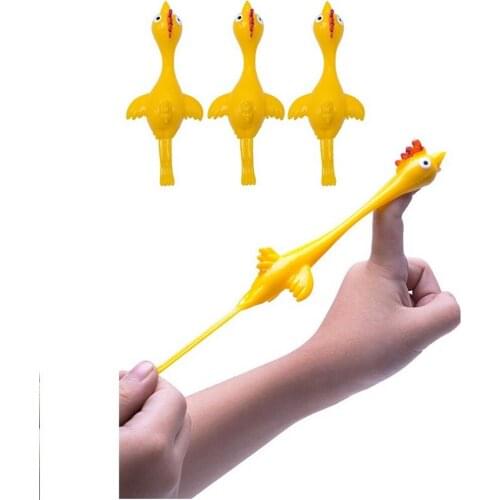 Catapult Turkey Slingshot TPR Soft Rubber Slingshot Toy Vent Tricky Chicken Sling Shot Funny Child Boy Girl Toy Game Gift