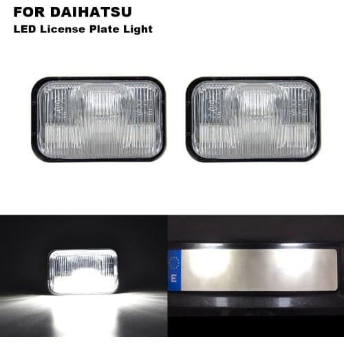 2PCS Canbus LED White License Plate Light Lamps For Daihatsu WAKE LA700S / LA710S CAST LA250S CHIFFON Toyota PASSO M700A / M710A