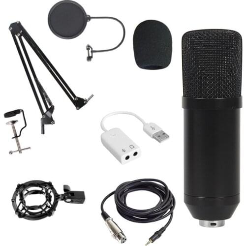 BM800 condenser microphone set bracket blowout prevention computer recording soundcard live broadcast equipment wired microphone