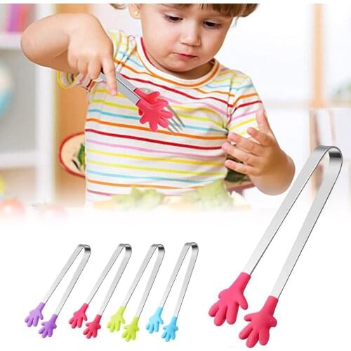 Food Tong Stainless Steel Kitchen Tongs Silicone Non-Slip Cooking Clip Clamp BBQ Salad Tools Grill Kitchen Accessories Mini Tong