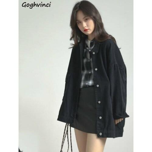 Basic Jackets Women Turn-down Collar Solid Long Sleeve Cargo Korean Style Loose Leisure Fashion Soft Chic Bf Oversize Streetwear