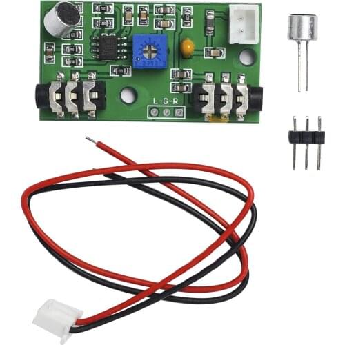 Microphone Pickup Microphone Amplifier Module Adjustable Audio Amplifier Circuit AC Signal Amplifier Board with Pin&Wire