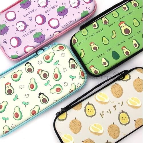 Cute Fruit Storage Bag Protective Cover Carrying Portable Case for Nintendo Switch / Lite Game Accessories with Adjusted Lanyard