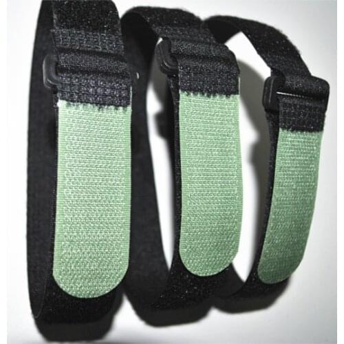 16''(40cm)length Reuseable Fastening wrap strap with plastic Buckle End.hook and loop ties for packing