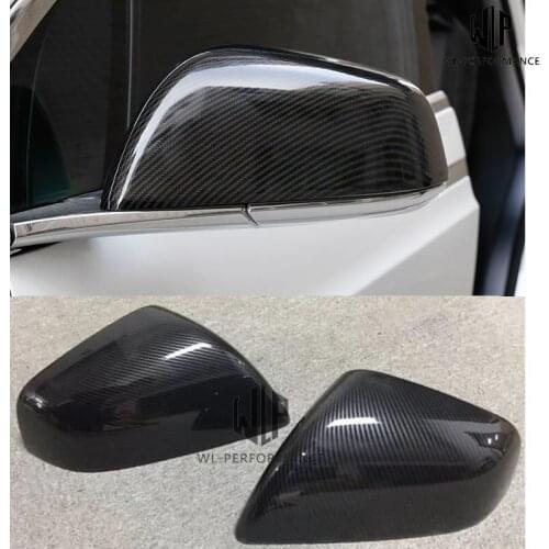 Model X replacement High Quality Carbon Fiber Side Mirror Covers Auto Car Mirror Caps For Tesla MODEL X free shipping 16-17
