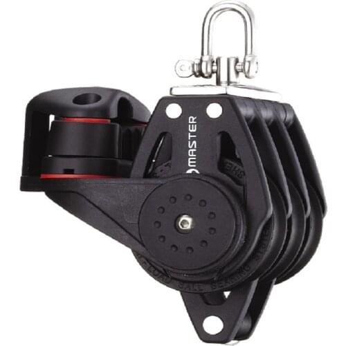 Marine Boat Yacht Sailboat Hardware 75mm 2 15/16 inch Triple Swivel Shackle Angle Fairlead Cleat Becket Block Master BB-0713FE