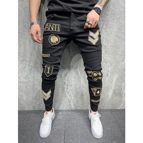 Premium Design Air Sticker Street Style Mens Jeans