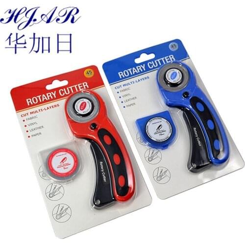 45mm roller knife set roll cutting handle wheel cloth knife paper cutter cutting leather knife handmade knife Give 10 spare blad