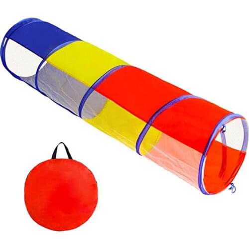 Portable Kids Tunnel Tents Multi-color Indoor Kids Play House Tent Folding Outdoor Tube Crawling Game To The Tent Tunnel Toys