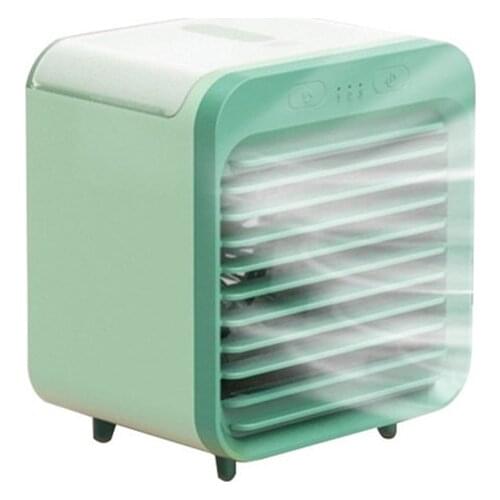 Portable Mini Air Conditioner Desktop Fan USB Rechargeable Air Cooler Table Cooling Mist Fan Humidifier for Office Home