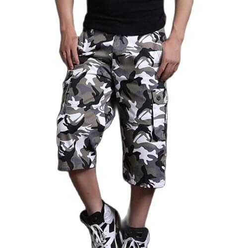 Fashion Camouflage Cargo Shorts Men Military Army Style Cotton Boardshorts Hip Hop Harem Shorts Big Pockets Man Clothing