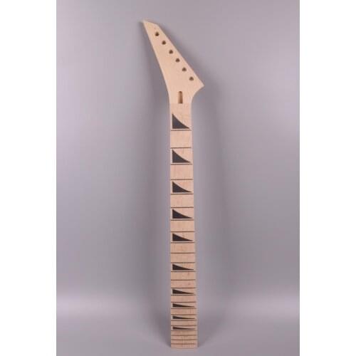 Maple Guitar Neck 24 fret Reversed Headstock Guitar Replacement Unfinished Locking Nut