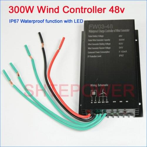 300W 48V rated Windmill Small power system wind turbines generator macthed with small wind power controller 48V charger
