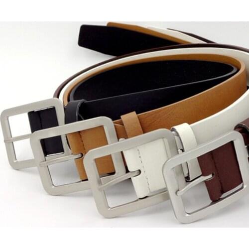 Vintage Belt Men Women Lady Girl Fashion Metal Faux Leather Belt Buckle Waist Belt Waistband PD-0048
