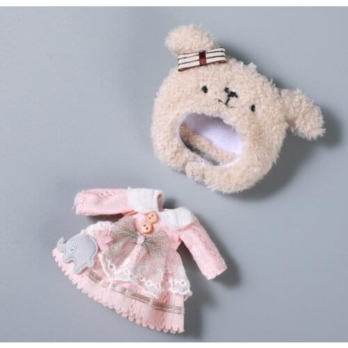 1/8 Bjd Accessories Cartoon Animal Fashion Dress for 6 Inch Doll GSC Ob11 Dolls Suit Fit for 16cm Doll Clothes Accessories