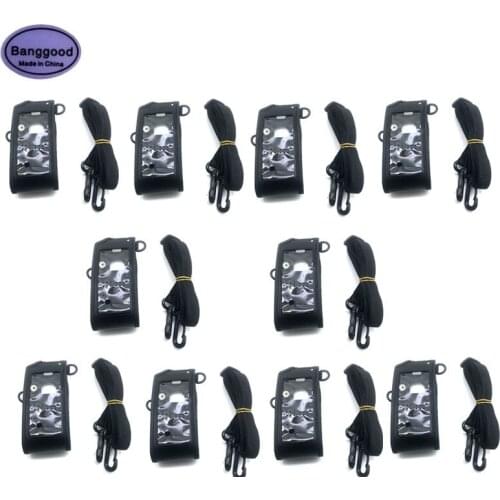 Lot 10PCS Portable Soft Leather Case Bag Cover Holder for Anytone ATD878UV AT-D878UV Plus Ham Radio Walkie Talkie