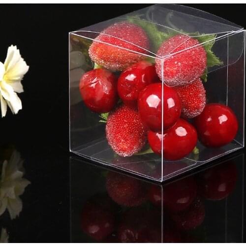 100 Pcs/12x12x12cm 12x12x15cm Clear Plastic PVC Gift Box Transparent Jewelry Storage Box Wedding/Food/Toys/Package Display Box
