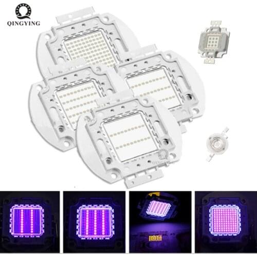 3W-100W UV Purple High Power LED Ultra Violet Color 360nm 365nm 370nm 380nm 390nm 395nm 400nm 405nm 3W 5W 10W 20W 30W 50W 100W