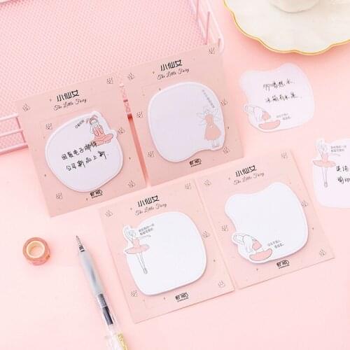 30sheets/1pcs Little Fairy Memo Pad Kawaii Stationery Cute Planner Stickers Sticky Notes Memo Sheets Kawaii Sticky Notes