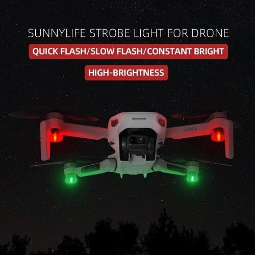 4pcs Night Flight Light Strobe Flash Mini Lamps Navigation Strobe Light for DJI FPV /FIMI X8SE/EVO II/ Mavic Mini 2/ Mavic Air 2