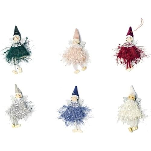6Pcs Cute Angel Doll Christmas Decoration Pendant Christmas Tree Hanging Ornament Christmas Decoration for Home Xmas Navidad