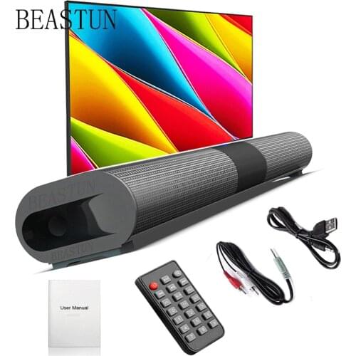 Home Theater Wireless Speakers Sound Bar 3D Stereo TV Sound bar with Subwoofer Bluetooth Speaker RGB Boombox Support RCA AUX USB