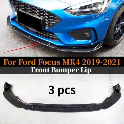 For Ford Focus ST Line MK4 2019 2020 2021 Front Bumper Lip Diffuser Bumper Spoiler Splitters Body Kit Protector Accessories
