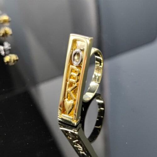 DUOYING DIY Fashion Custom Slider Earrings Personlized Charms Letters Slide Rings Copper Earring & Ring For Women Cute Gifts