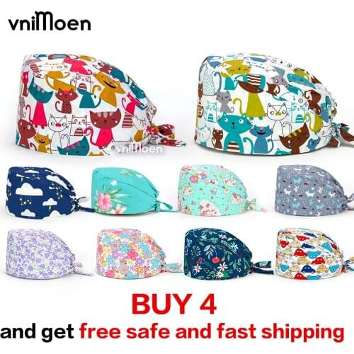 Pet Health service Cap Krankenschwester Work Hats Nursing Tieback Straps Sweatband Adjustable Krankenhaus work Hats Skull Hats