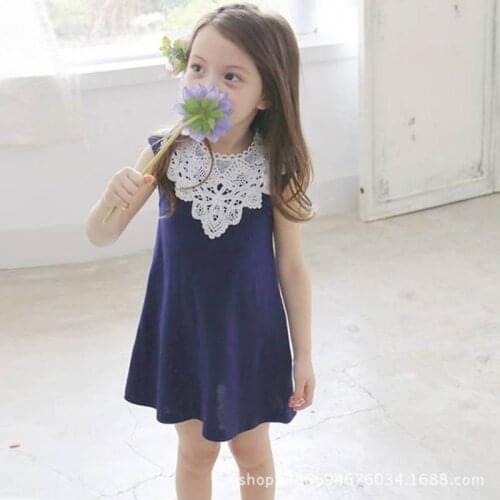 Summer Dress For Girl Kids Clothes Dresses Princess Lace Baby Girl Dress Sleeveless Children Girl Clothing