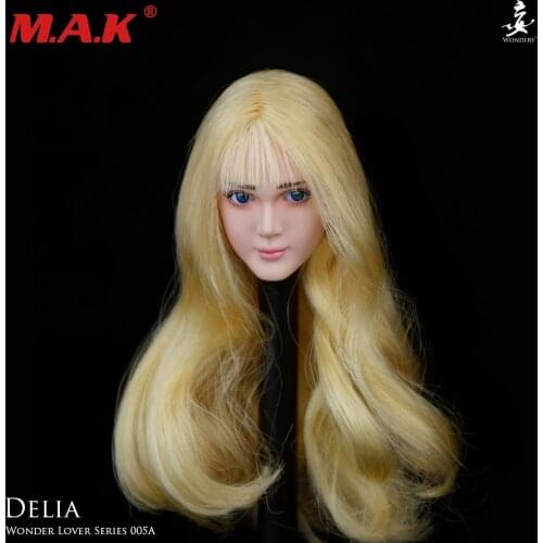 1:6 scale WONDERY female girl young lady woman head sculpt with eye movable headplay model toys for 12" PH action figure