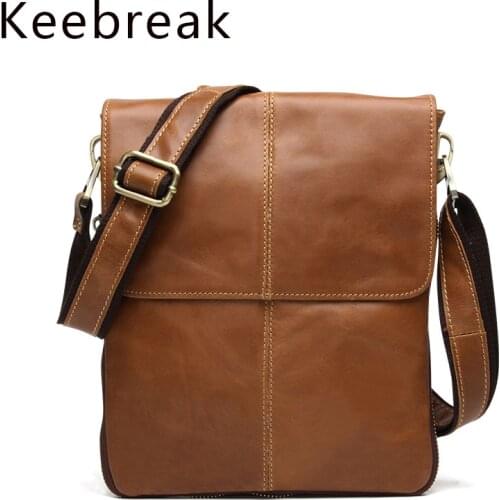 100% Genuine Leather Mens Crossbody Bags Messenger One Shoulder Bag Husband Side Sling Cross Body Bag For Men 2021 Porter Bag