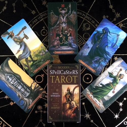 Modern Spellcasters Tarot KIT Deck Cards & Book Set Wiccan Pagan Metaphysical Board Game Divination ORACLE CARDS ADULT
