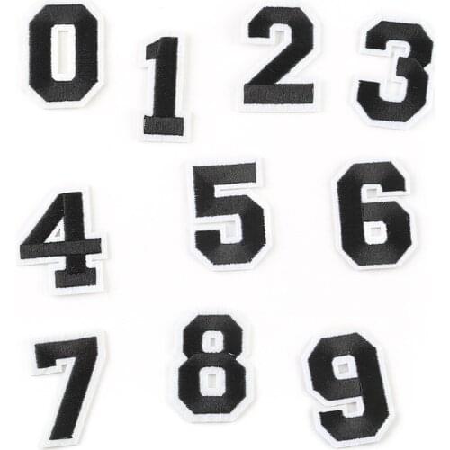 50pcs/lot Embroidery Patches Letters Clothing Decoration Accessories Diy Iron Heat Transfer Applique Iron on Transfer Clothes