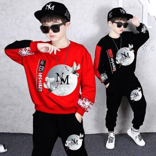 New 2021 Childrens Boys Autumn Clothing Sets Sweatshirt + Pants Casual Tracksuit for Kids Big Boys Sports Suit Clothes Spring
