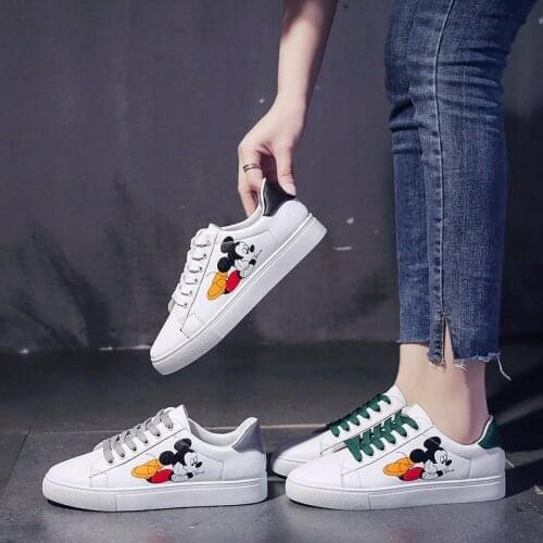 Disney new childrens cartoon Minnie Mickey Mouse girl soft sole casual shoes sports shoes student Tennis shoes Size 35-40