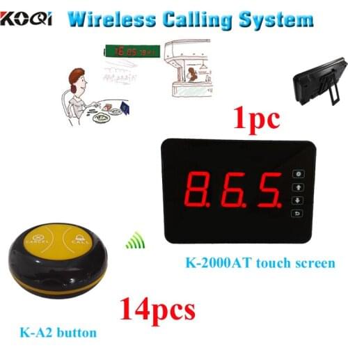 Coffee equipment Electronic waitress ordering button system 1 number screen with 14 table buzzer