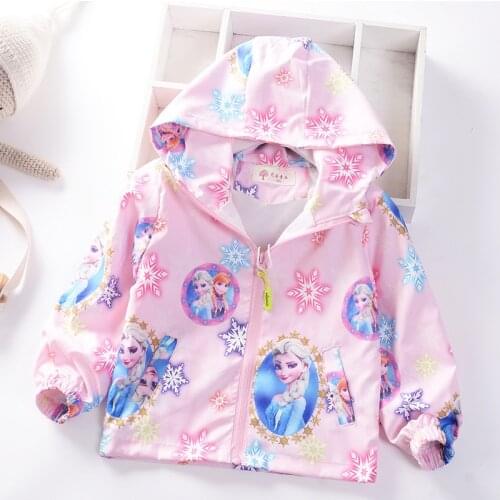 Autumn Kids Clothes Frozen Elsa Princess Hooded Jacket Coat Pretty Little Girls Costume Spring Fashion Toddler Children Outwear