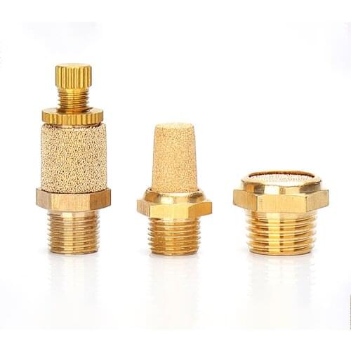 Pneumatic connector brass exhaust muffler BSL M5 1/8" 1/4" 3/8" 1/2" muffler accessories noise filter throttle muffler