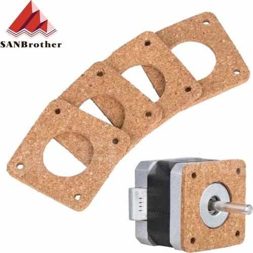 5PCS Nema 17 Stepper Damper Nema17 Stepper Motor Damper Cork Gasket Reprap Isolator 42 Motor Absorber For 3D Printer Motor