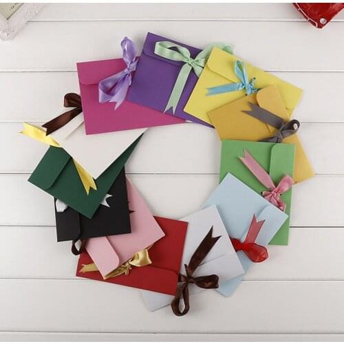 500pcs 12.6*17.3cm Ribbon Kraft Paper Envelope Bag Handkerchief Silk Scarf Packing Boxes Envelope Gift Box Free Shipping ZA3863