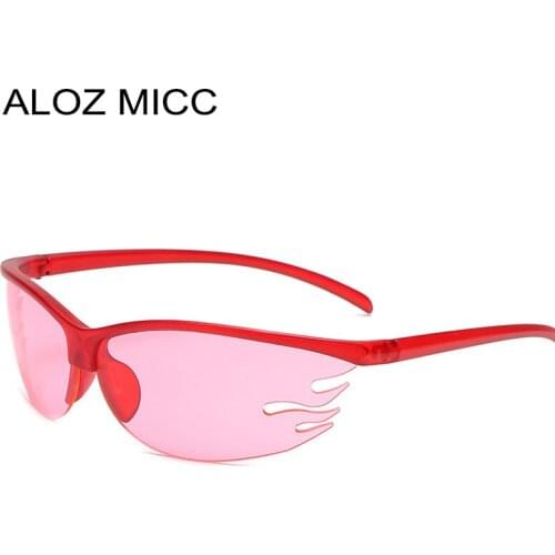 ALOZ MICC Vintage Flame Sunglasses Women Men Brand Designer Fashion Big Frame Punk Sunglasses Men Retro Glasses gafas de sol