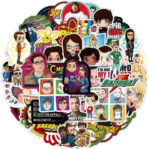 10/50pcs The Big Bang Theory TV Series Stickers Decal For Luggage Car Laptop Fridge Skateboard Waterproof Kids Sticker Toys