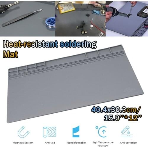 Heat Insulation Pad Resistant Soldering Station Silicon Soldering Mat Work Pad Desk Platform Soldering Maintenance Platform