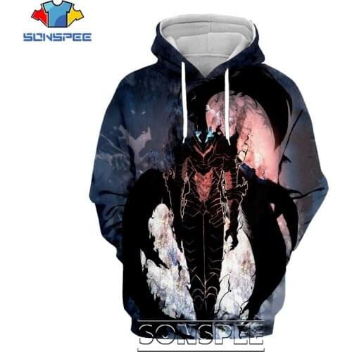 Anime Solo Leveling Hoodie SONSPEE 3D Print Men Women 2020 New Casual Streetwear Sweatshirt Harajuku Winter Coat Pullover Tops