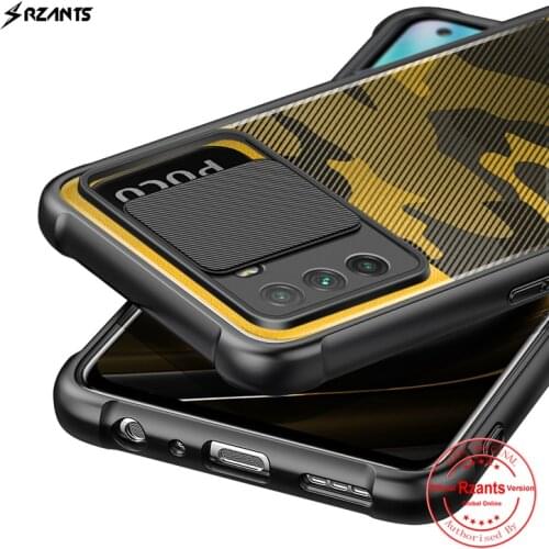 Rzants for Xiaomi Poco M3 Case Hard [Camouflage Lens] Lens Protection Shockproof Airbag Thin Half Crystal Clear Cover