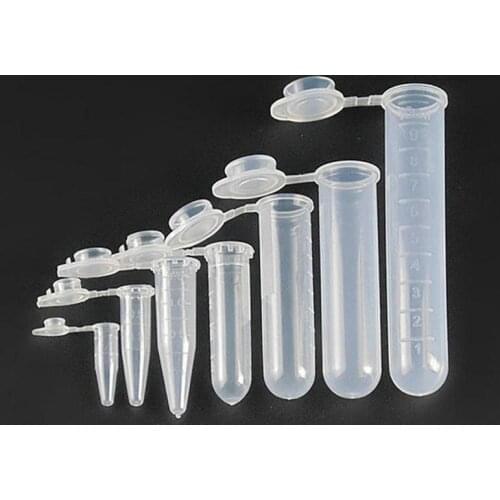 0.2/0.5/1.5/2/5/7/10ml Sample container Test Tubing Vial Plastic Centrifuge Tube with cap For kinds Experiment