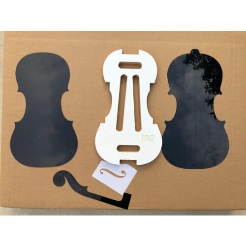 1 Set Stradivari 1742 Year 4/4 Violin neck / F hole templet Mold Luthier tools