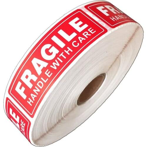 1 Roll/500Pcs Fragile Stickers - Fragile Handle with Care Labels - for Moving, Shipping, Mailing